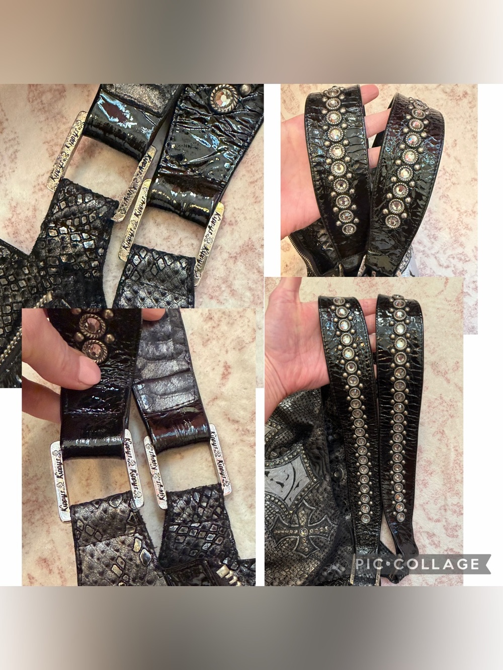 KIPPY’S Cross Hobo Handbag with Swarovski Crystals ✨ - Picture 10 of 11